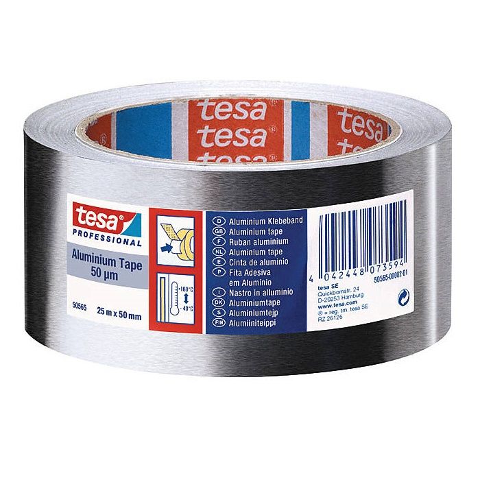 tesa alumīnija līmlente -40C+160C 50mm x 25m